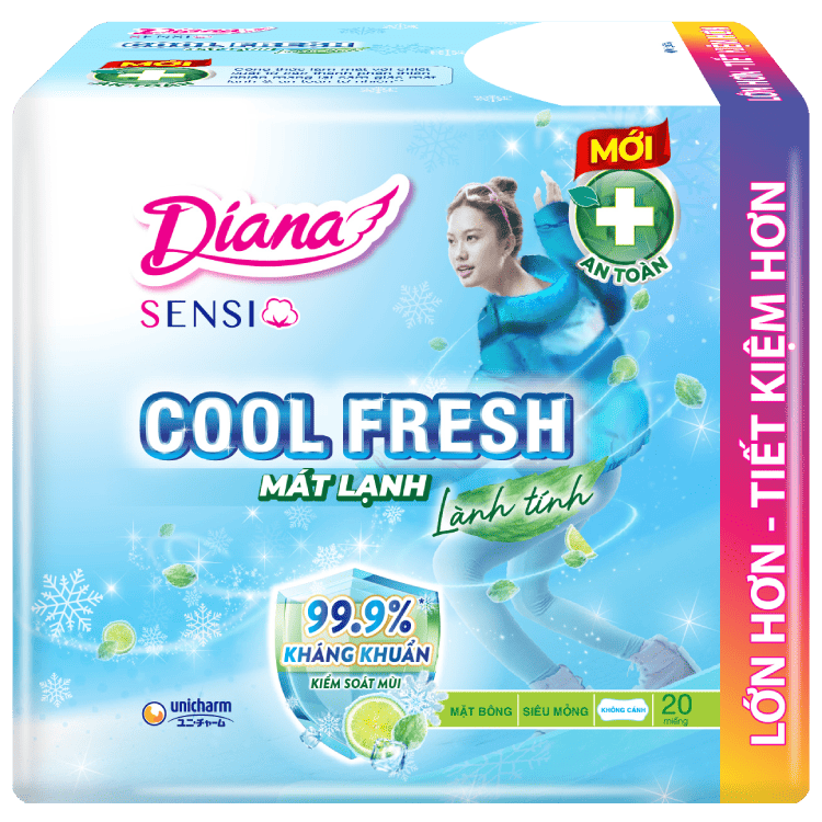 Diana Sensi Cool Fresh  M&aacute;t lạnh Si&ecirc;u mỏng Kh&ocirc;ng c&aacute;nh